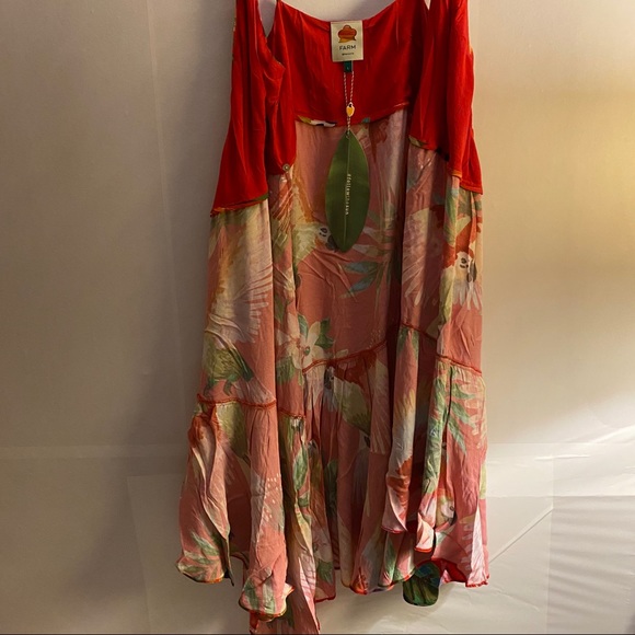 New Farm Rio Red Macaw Bird Print Wrap Dress M - Picture 13 of 15